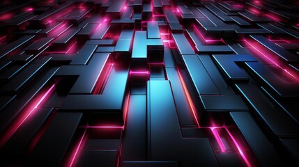 Wall Mural - a close up of a black and blue image with pink and blue lights