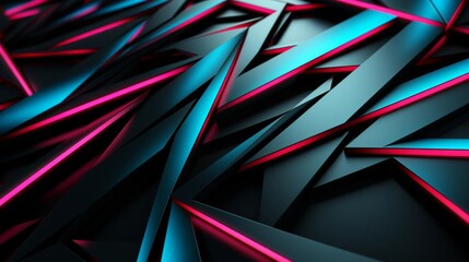 Wall Mural - A black and blue image with red lines
