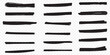 ©  ICON TOPPER - Yellow highlighter lines set isolated on transparent background. Marker pen highlight underline strokes. Vector hand drawn graphic stylish element. eps 10.