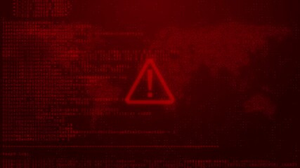 Wall Mural - cyber security digital glitch effect with noise background. error signal. virus code and software ha