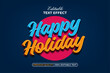 © Mockmenot - Happy Holiday Text Effect 3D Modern Style. Editable Text Effect.