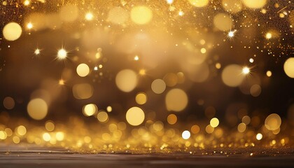 Wall Mural - gold bokeh background for christmas and greeting card