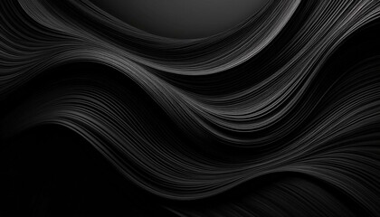 Wall Mural - beauty vetical shape abstract textile soft fabric black smooth curve fashion matrix decorate charcoa