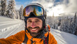 © Roman - Happy man skiing in picturesque winter landscape. Concept of winter vacation in ski Alps
