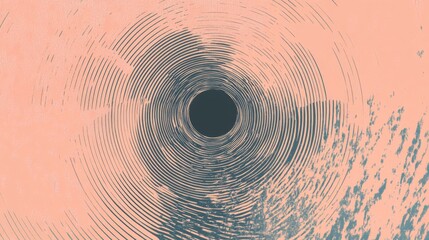 Leinwandbilder - Abstract Circular Waves Pattern with Soft Pink and Blue Hues