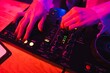 © Studio Marmellata - Close-up of a person’s hands with red painted nails adjusting knobs and sliders on a DJ controller