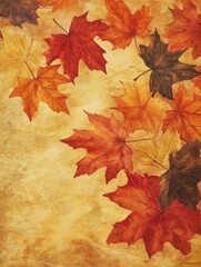 Wall Mural - Autumn Leaves Pileup