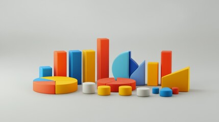 Poster - Colorful Geometric Shapes Representing Data Visualization Concepts