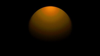 Wall Mural - abstract grainy orange gradient background, looping pulsating orb