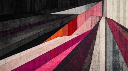 Leinwandbilder - Abstract Geometric Patterns in Vivid Colors and Textures