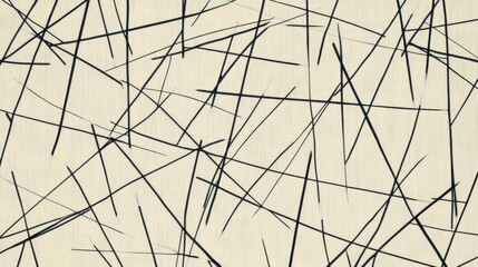 Aufkleber - Abstract Black Line Pattern on Neutral Background for Design Use