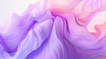 Poster - Abstract Colorful Flowing Fabric Texture with Smooth Waves