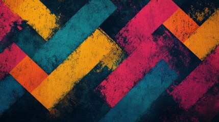 Fototapete - Vibrant Geometric Colorful Abstract Texture for Background Design