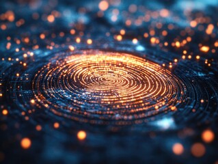 Wall Mural - Spiral on dark background