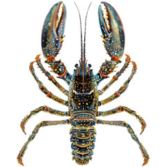 A watercolor painting of a lobster, isolated on a white background. Lobster vector.