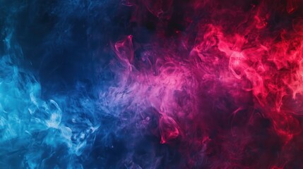 Wall Mural - red blue smoke abstract on black background motion dynamic overlay graphic effect
