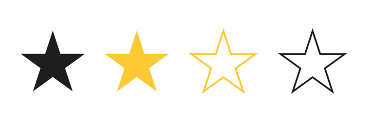 star vector icon symbol designed in filled, outline, line and stroke style. concept for star rating,