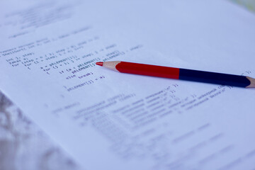 printout of the application code test in the c programming language with errors. correcting errors i