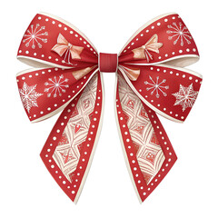 Wall Mural - Red bow isolated on white