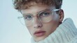 © indyntk - Sporty eyeglasses with ergonomic frame, anti-slip design, and clear lenses. Perfect for active individuals, combining performance and style for dynamic, everyday wear.