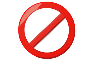 3d render of a forbidden sign not allowed