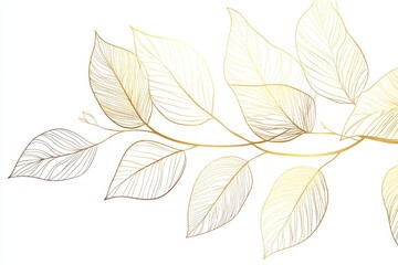 Wall Mural - A branch with green leaves, suitable for nature-themed images and designs