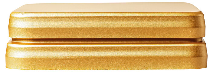  PNG Gold-colored fortune cookie on top of another