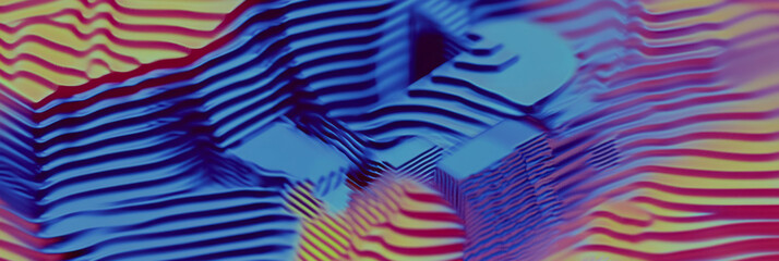 a colorful abstract background with a blue and red pattern
