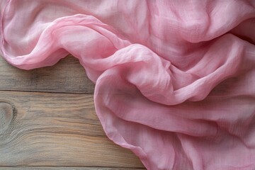 Poster - Pink cloth on wood