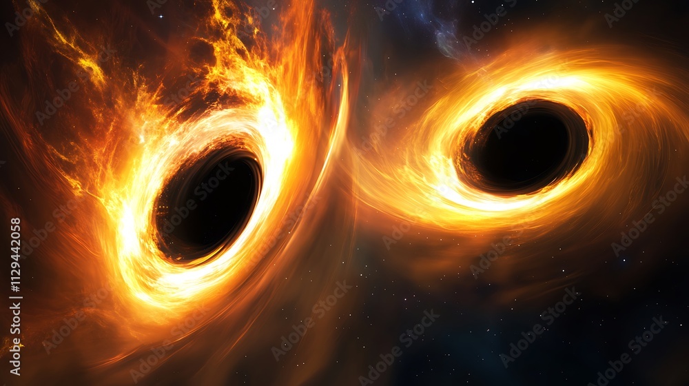 AI simulating the collision of two black holes in a detailed 3D model ...