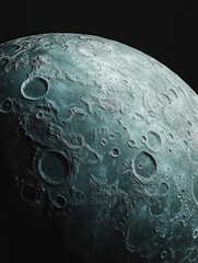 Wall Mural - Close-up of moon on black background