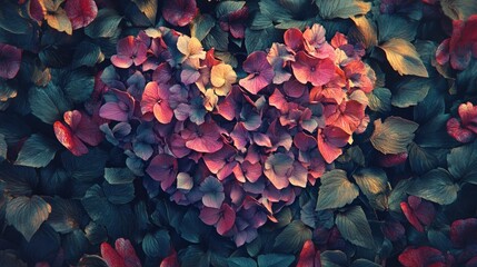 Poster - Heart Shaped Flower with Leaves