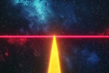 Wall Mural - Yellow line amidst starry space