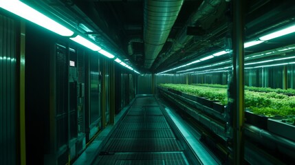 Leinwandbilder - AI enhances sustainable finance in urban farming, optimizing resources and promoting eco-friendly methods for improved yields.