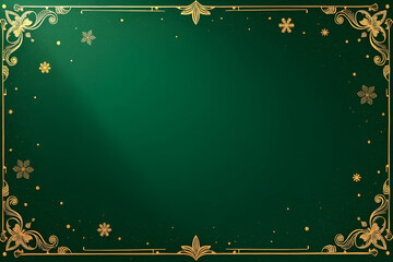 Wall Mural - luxurious emerald green and gold foil happy birthday card design for elegant celebrations