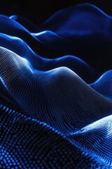 Wall Mural - Blue Light Wave Close Up