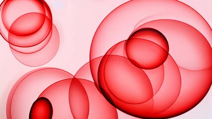 Poster - Abstract red spherical shapes on a white background