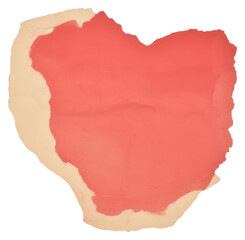 Poster - PNG  Haert shape ripped paper heart petal red.