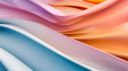 Aufkleber - Abstract colorful wave pattern with pastel tones, creative art and design concept