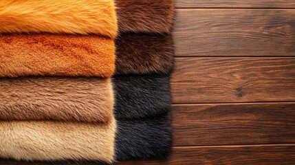 collection of raw fur swatches showcasing textures and natural patterns