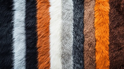 collection of raw fur swatches showcasing textures and natural patterns