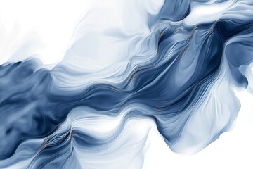 Wall Mural - abstract blue and white wavy stripes creating a fluid, dynamic design, perfect for backgrounds and m