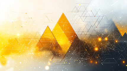 Wall Mural - Abstract light yellow and white geometric background vector presentation design template for business technology concept, banner, or poster with copy space area.