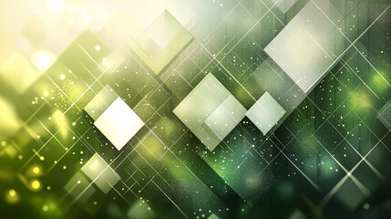 Wall Mural - Abstract light green and white geometric background vector presentation design template for business technology concept, banner, or poster with copy space area.