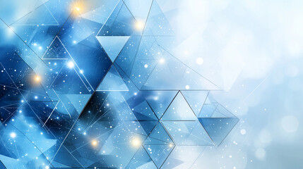 Wall Mural - Abstract light blue and white geometric background vector presentation design template for business technology concept, banner, or poster with copy space area.