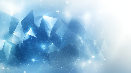 Wall Mural - Abstract light blue and white geometric background vector presentation design template for business technology concept, banner, or poster with copy space area.