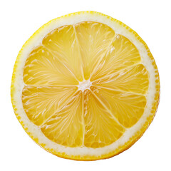 Wall Mural - Juicy lemon slice showing refreshing citrus fruit on transparent background