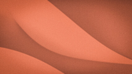 Wall Mural - abstract 4k background with flowing waves in warm orange and brown tones, enhanced by a grainy textu