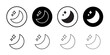 © Devayat - Moon star icon Thin line vector illustration set