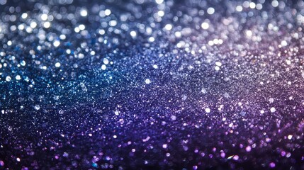 Abstract glitter silver, purple, blue lights background. de-focused. banner. space background. Ultra realistic. Photorealistic